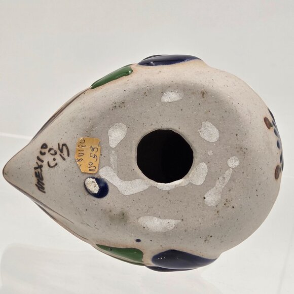 Tonala Mexican Folk Art Pottery Duck Figurine Hand Painted Bird Sculpture - Picture 7 of 8